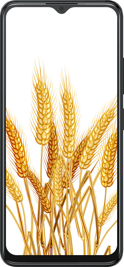 Силиконовый чехол Колоски пшеници для ZTE Blade A34 - 5866u-3989 изображение 