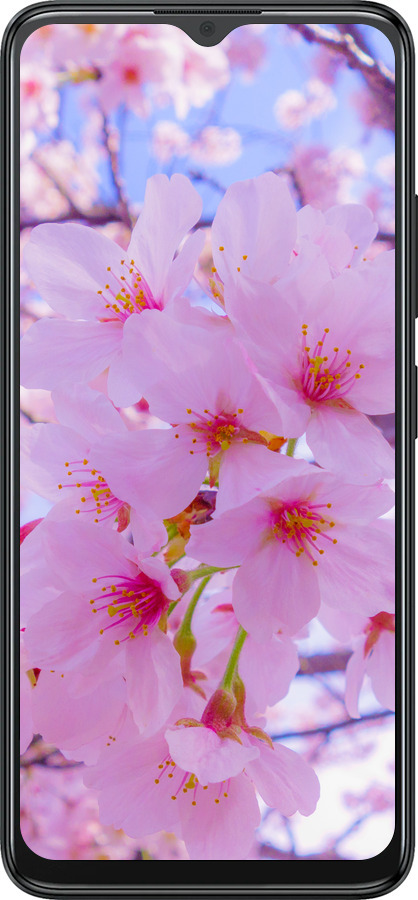 Силиконовый чехол Сакура для ZTE Blade A34 - 6029u-3989 изображение 