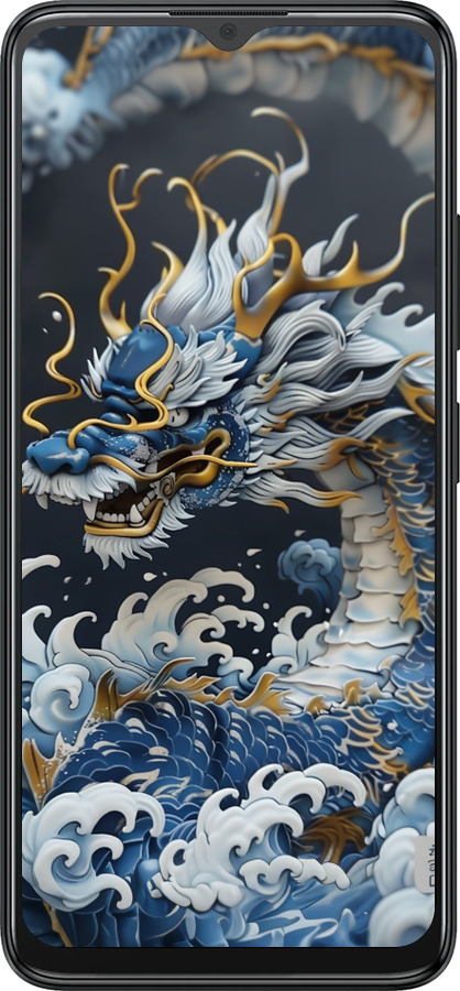 Силіконовий чехол Водяний дракон для ZTE Blade A34 - 6113u-3989 изображение 