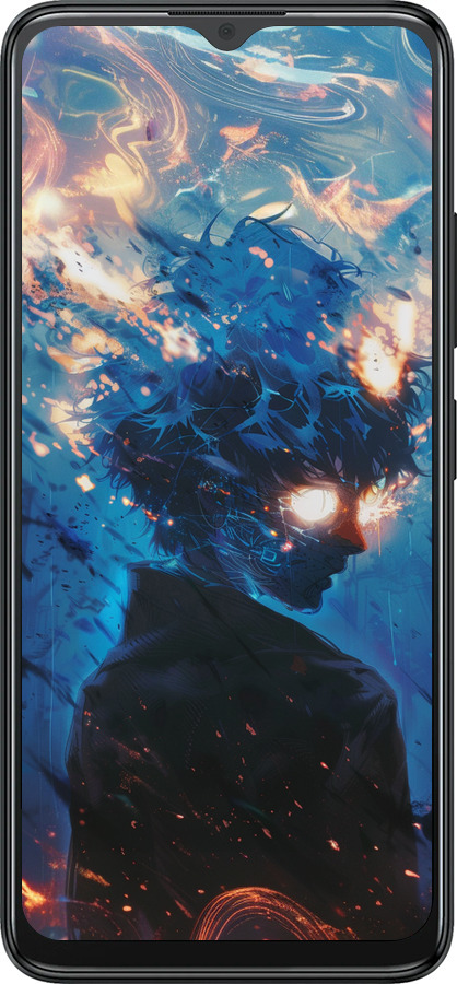 Силиконовый чехол Сатору Годжо для ZTE Blade A34 - 6129u-3989 изображение 