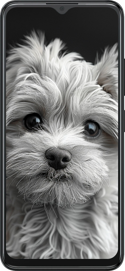 Силиконовый чехол Мальтипу на чорном фоне для ZTE Blade A34 - 6156u-3989 изображение 