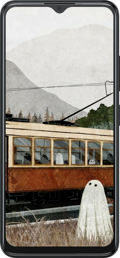 Силиконовый чехол Призрак 2 для ZTE Blade A34 - 6247u-3989 изображение 