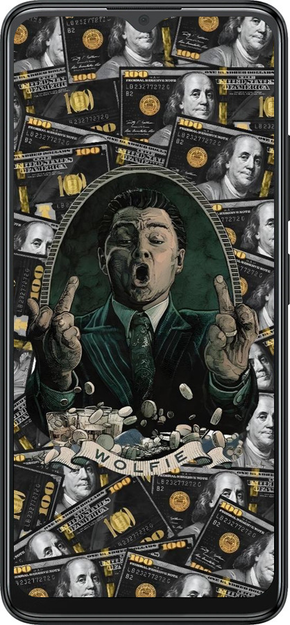 Силіконовий чехол Волк с валл стрит для ZTE Blade A34 - 6287u-3989 изображение 