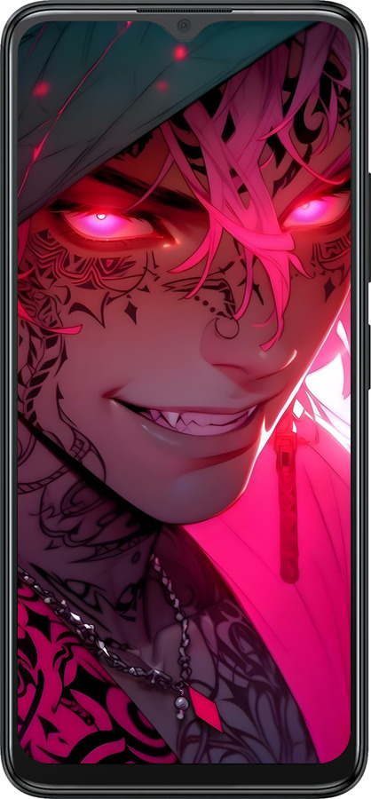 Силиконовый чехол Аниме демон 3 для ZTE Blade A34 - 6313u-3989 изображение 