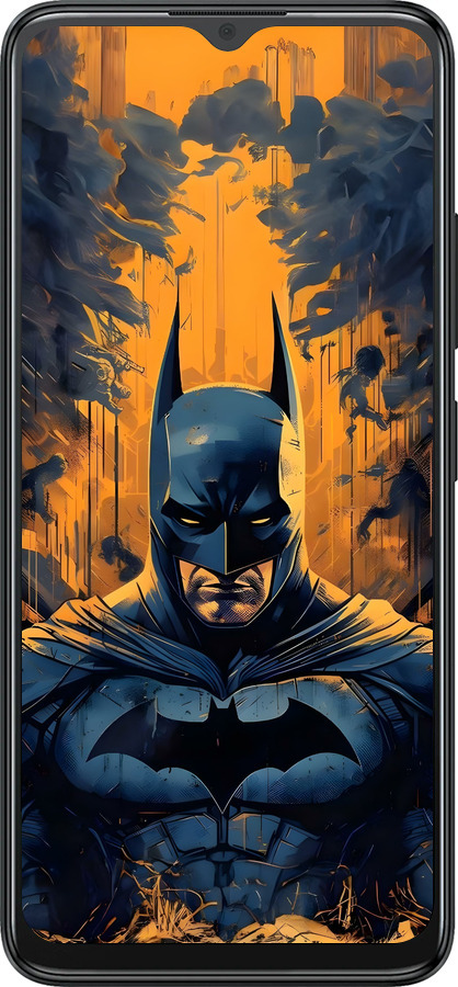 Силиконовый чехол Бэтмен для ZTE Blade A34 - 6335u-3989 изображение 