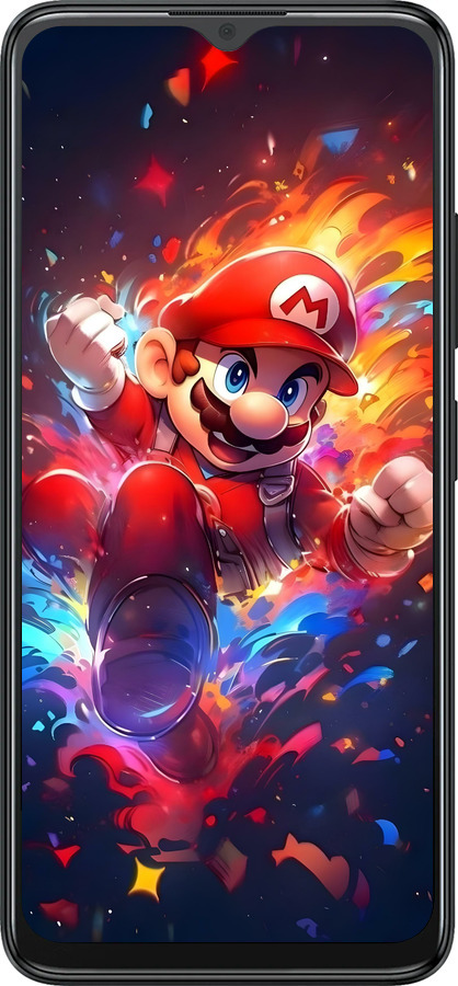 Силиконовый чехол Супер Марио для ZTE Blade A34 - 6342u-3989 изображение 