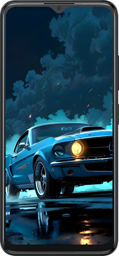 Силиконовый чехол Форд мустанг для ZTE Blade A34 - 6374u-3989 изображение 