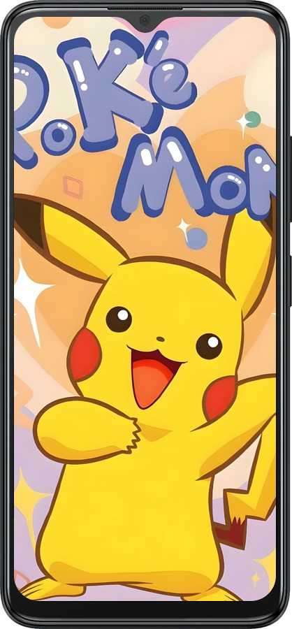 Силиконовый чехол Пикачу для ZTE Blade A34 - 6383u-3989 изображение 