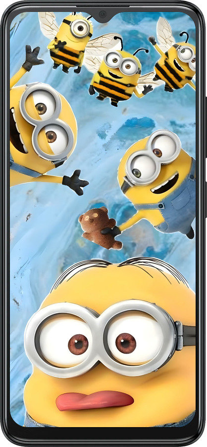 Силиконовый чехол Миньоны для ZTE Blade A34 - 6386u-3989 изображение 