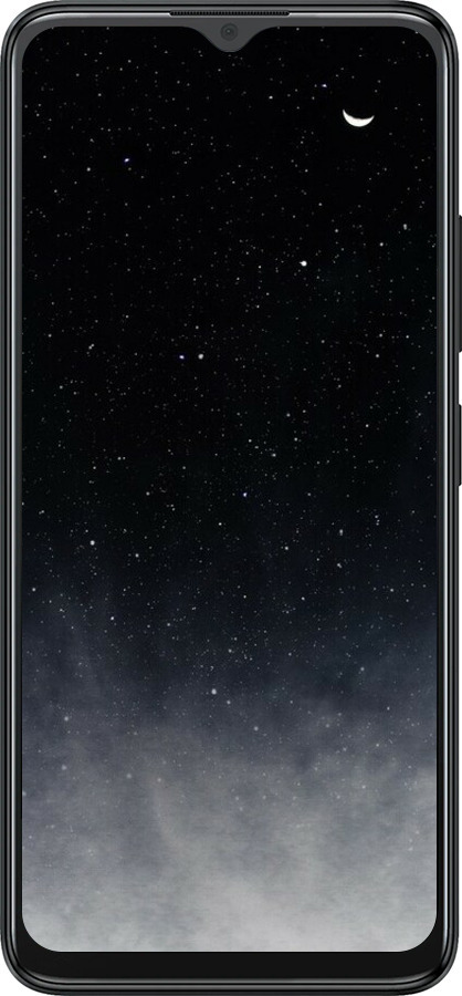 Силіконовий чехол Голубые облака, Голубая луна для ZTE Blade A34 - 6396u-3989 изображение 