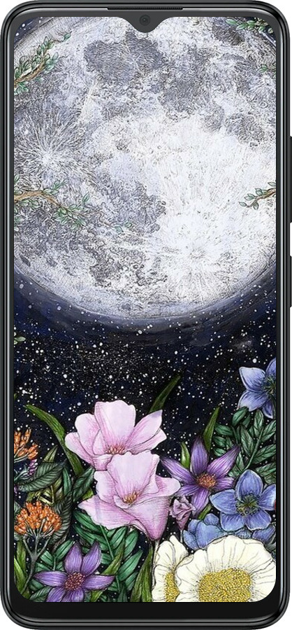 Силиконовый чехол Полночь в саду II для ZTE Blade A34 - 6424u-3989 изображение 