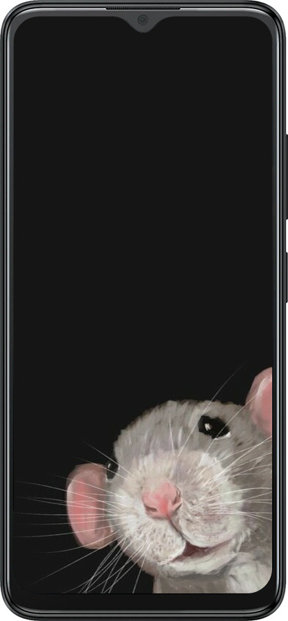 Силиконовый чехол The Peeking Rat для ZTE Blade A34 - 6442u-3989 изображение 