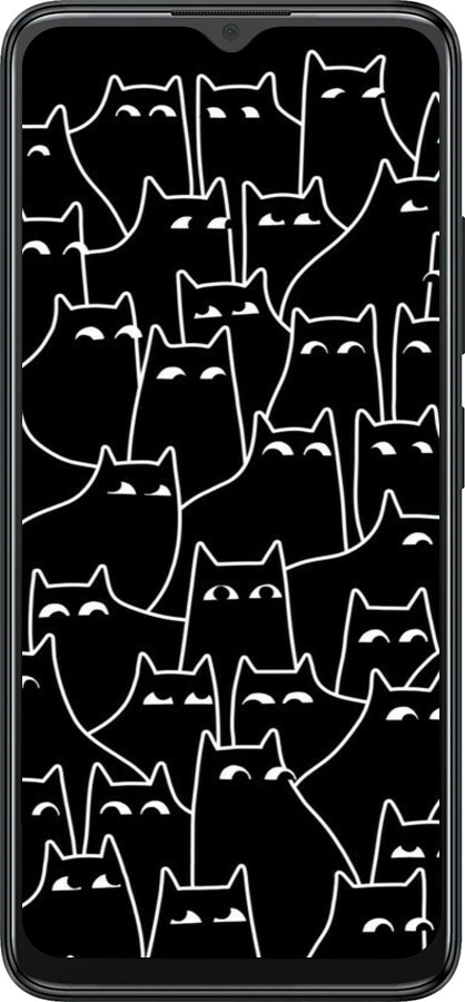 Силиконовый чехол С изображением кошек для ZTE Blade A34 - 6470u-3989 изображение 