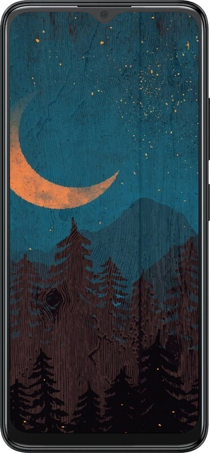 Силіконовий чехол Зоряний ліс для ZTE Blade A34 - 6480u-3989 изображение 