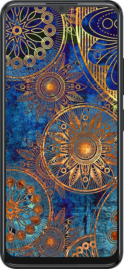 Силіконовий чехол Золотий візерунок для ZTE Blade A34 - 678u-3989 изображение 