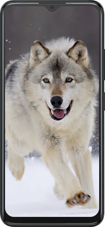 Силиконовый чехол Бегущий волк для ZTE Blade A34 - 826u-3989 изображение 