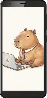 Силиконовый чехол Funny Capybara CEO Working для ZTE Blade A5 2019 - 6777u-2109 изображение 