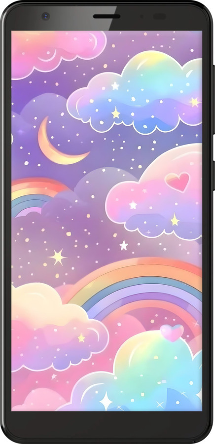 Силиконовый чехол Облака и радуга для ZTE Blade A5 2019 - 6312u-2109 изображение 