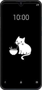 TPU чехол Милий кіт на чорному фоні для ZTE Blade A5 2020 - 6528b-2111 изображение 