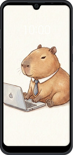 Силиконовый чехол Funny Capybara CEO Working для ZTE Blade A5 2020 - 6777u-2111 изображение 