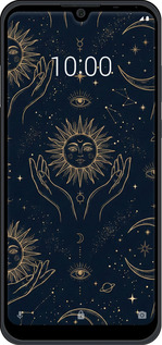Силиконовый чехол Celestial Harmony: Sun & Moon Gold Mystic Pattern для ZTE Blade A5 2020 - 6778u-2111 изображение 