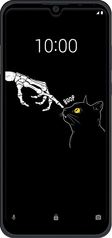 Силиконовый чехол Кошка для ZTE Blade A5 2020 - 6505u-2111 изображение 