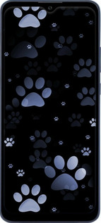 Силіконовий чехол З синіми відбитками лап для ZTE Blade A51 - 6441u-2506 изображение 