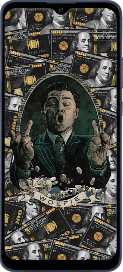 Силіконовий чехол Волк с валл стрит для ZTE Blade A51 - 6287u-2506 изображение 