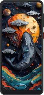 Силиконовый чехол Кит в космосе для ZTE Blade A7 2019 - 6328u-2110 изображение 