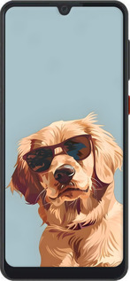 Силиконовый чехол Пес в очках для ZTE Blade A7 2019 - 6381u-2110 изображение 
