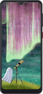 Силиконовый чехол Привидение и звезды для ZTE Blade A7 2019 - 6443u-2110 изображение 