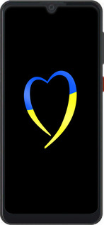 Силиконовый чехол Жёлто-голубое сердце для ZTE Blade A7 2019 - 885u-2110 изображение 