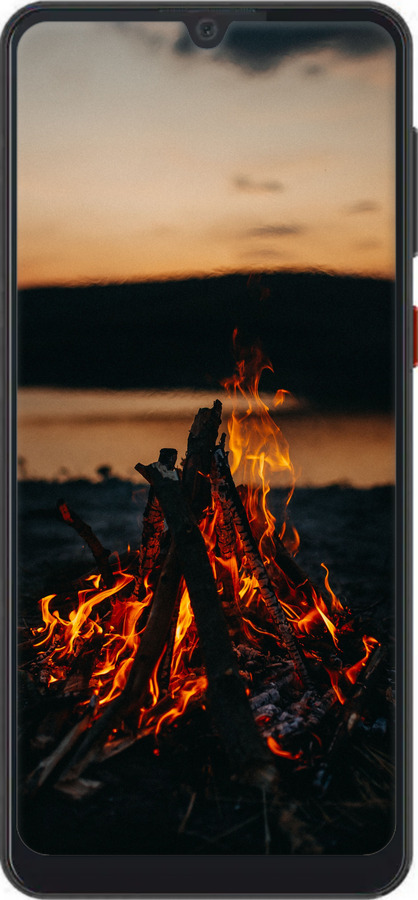 Силиконовый чехол Огонь для ZTE Blade A7 2019 - 6021u-2110 изображение 