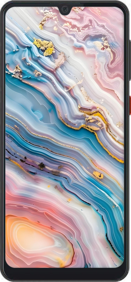 Силиконовый чехол Мрамор красивый для ZTE Blade A7 2019 - 6376u-2110 изображение 