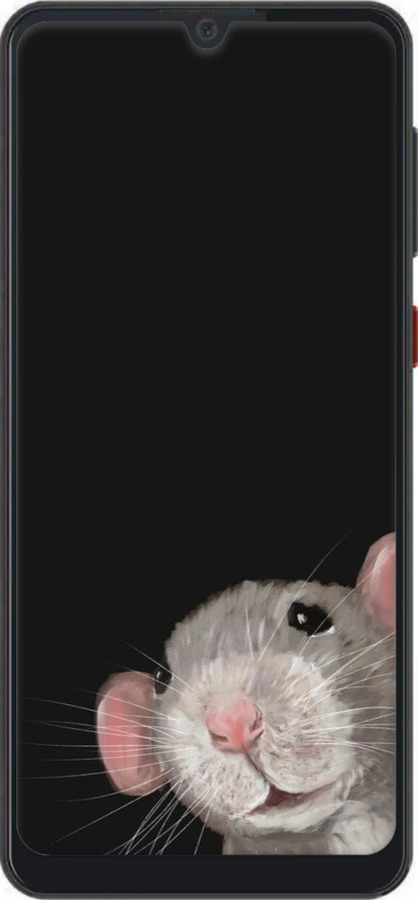 Силиконовый чехол The Peeking Rat для ZTE Blade A7 2019 - 6442u-2110 изображение 