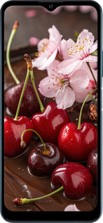 Силиконовый чехол Вишня в шоколаде для ZTE Blade A71 - 6698u-2523 изображение 