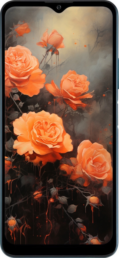 Силіконовий чехол Оранжеві троянди для ZTE Blade A71 - 5944u-2523 изображение 