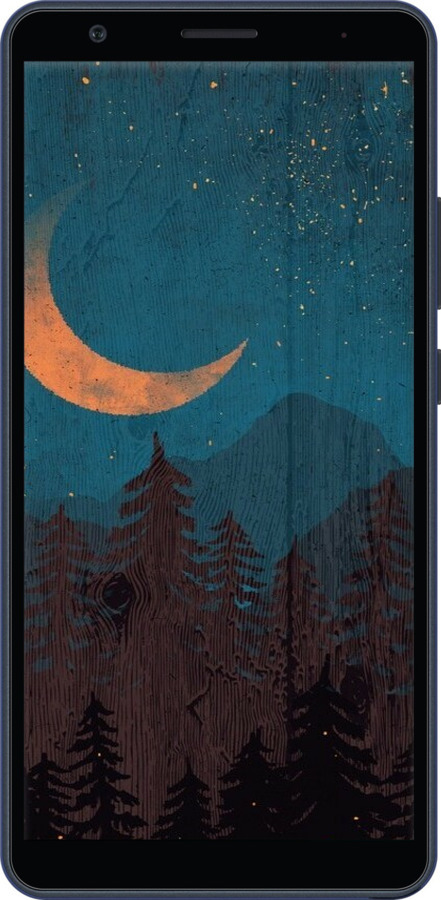 Силиконовый чехол Звездный лес для ZTE Blade L210 - 6480u-2453 изображение 