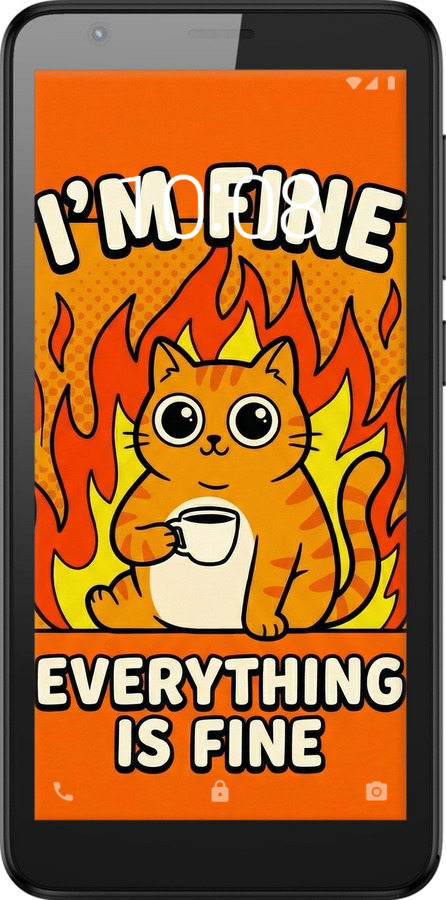 Силіконовий чехол Funny Cat для ZTE Blade L8 - 6786u-2448 изображение 