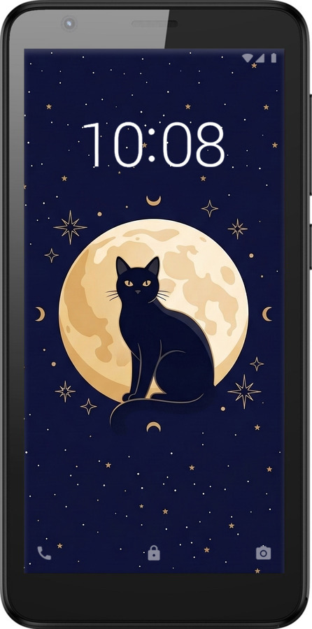 Силіконовий чехол Cute Cat Celestial/Witchy для ZTE Blade L8 - 6787u-2448 изображение 