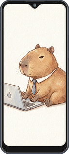 Силіконовий чехол Funny Capybara CEO Working для ZTE Blade V2020 Smart - 6777u-2458 изображение 