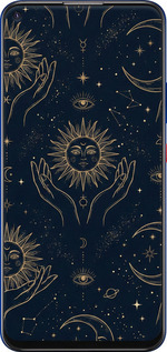 Силиконовый чехол Celestial Harmony: Sun & Moon Gold Mystic Pattern для ZTE Blade V2020 - 6778u-2529 изображение 