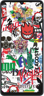 Силиконовый чехол Many different logos для ZTE Blade V50 Vita - 4022u-3813 изображение 