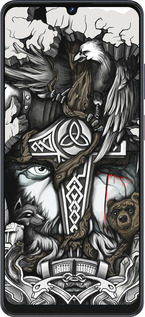 Силіконовий чехол Тату Вікінг для ZTE Blade V50 Vita - 4098u-3813 изображение 