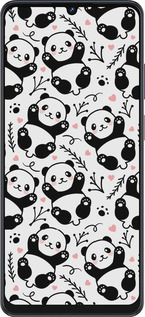 Силиконовый чехол Панды для ZTE Blade V50 Vita - 4318u-3813 изображение 