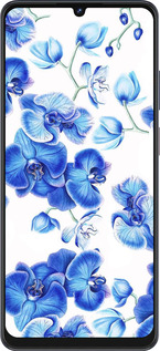 Силиконовый чехол Голубые орхидеи для ZTE Blade V50 Vita - 4406u-3813 изображение 