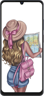 Силіконовий чехол Дівчина з картою для ZTE Blade V50 Vita - 4704u-3813 изображение 