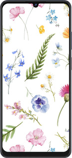 Силиконовый чехол Цветочный фон v2 для ZTE Blade V50 Vita - 5472u-3813 изображение 