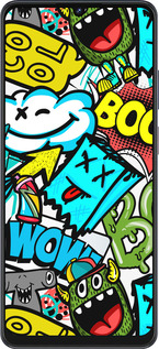 Силиконовый чехол Стикеры v4 для ZTE Blade V50 Vita - 5508u-3813 изображение 