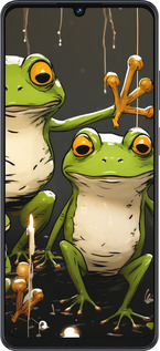 Силиконовый чехол Жабки 2 для ZTE Blade V50 Vita - 5657u-3813 изображение 